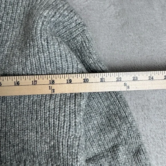 Helmut‎ Lang Sweater Womens M Gray Preowned Knit Cropped Pullover Trendy Modern